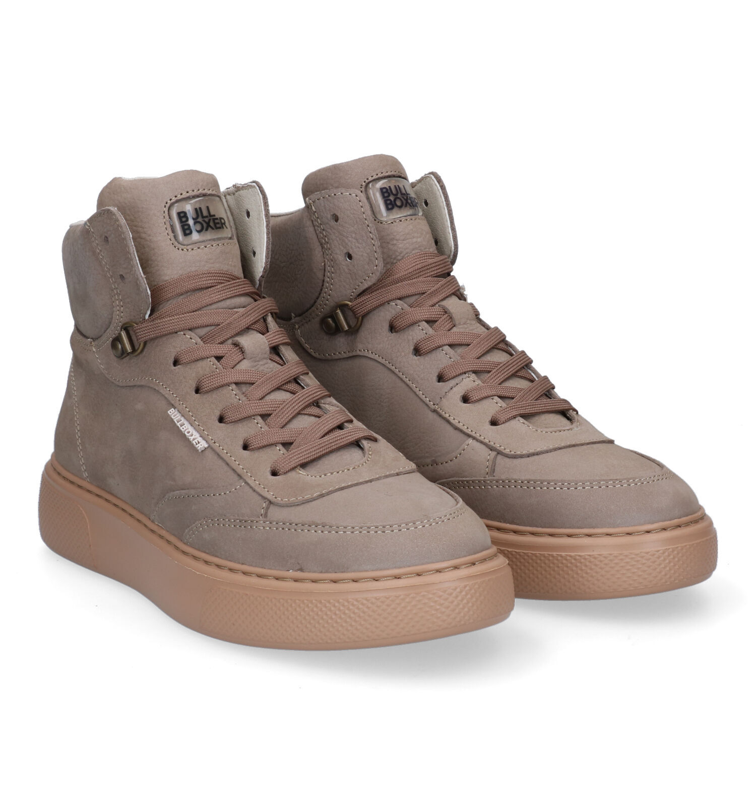 Bullboxer Taupe Hoge Schoenen Dames Sneakers Online op TORFS.BE