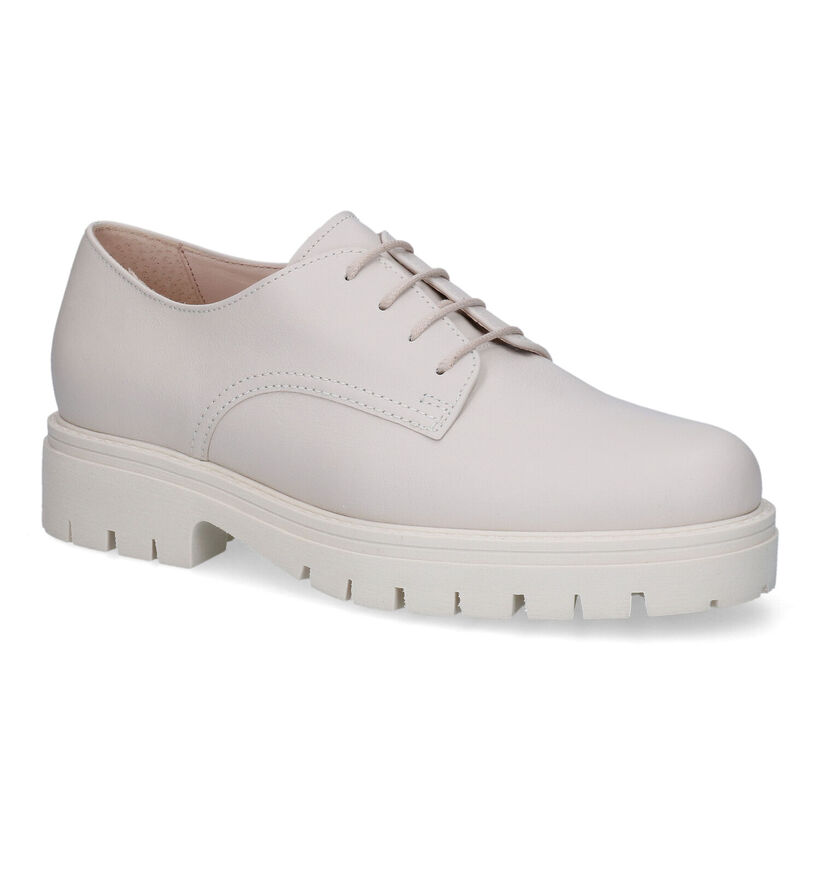 Gabor Ecru Veterschoenen voor dames (315259) - geschikt voor steunzolen