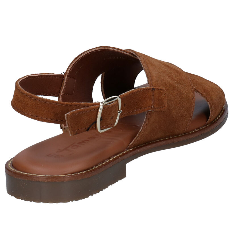Tamaris Touch it Cognac Sandalen in daim (289310)