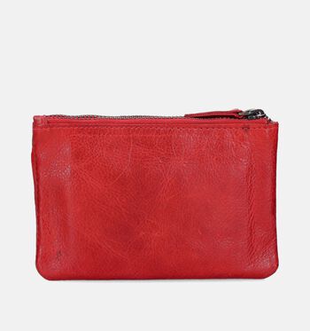 Label M Petite maroquinerie Cognac/Rouge