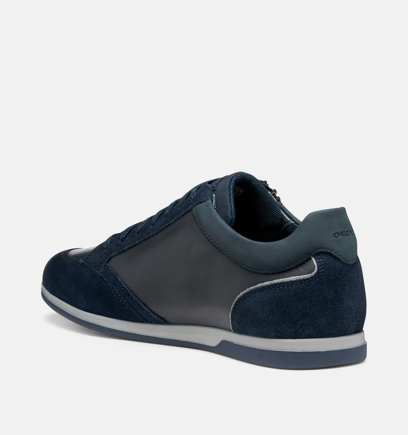 Geox Renan Chaussures plates en Bleu fonc&eacute; pour hommes (376349) - pour semelles orthop&eacute;diques