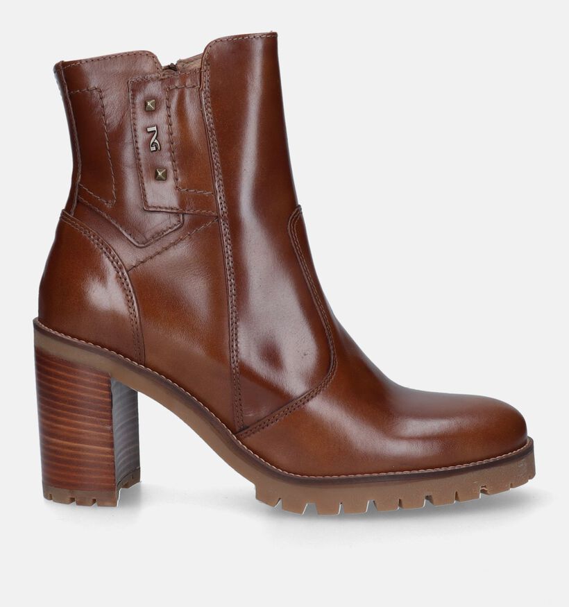 NeroGiardini Bottines avec talon carré en Cognac pour femmes (330732)