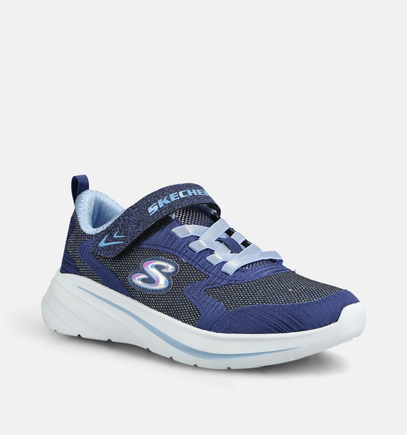 Skechers Wave 92 Donkerblauwe Schoenen voor jongens, meisjes (376821)