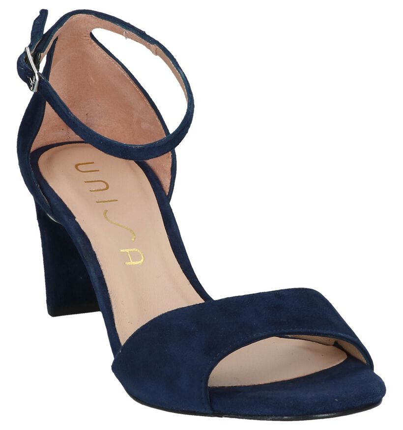 Unisa Sandales à talons en Bleu en nubuck (249270)