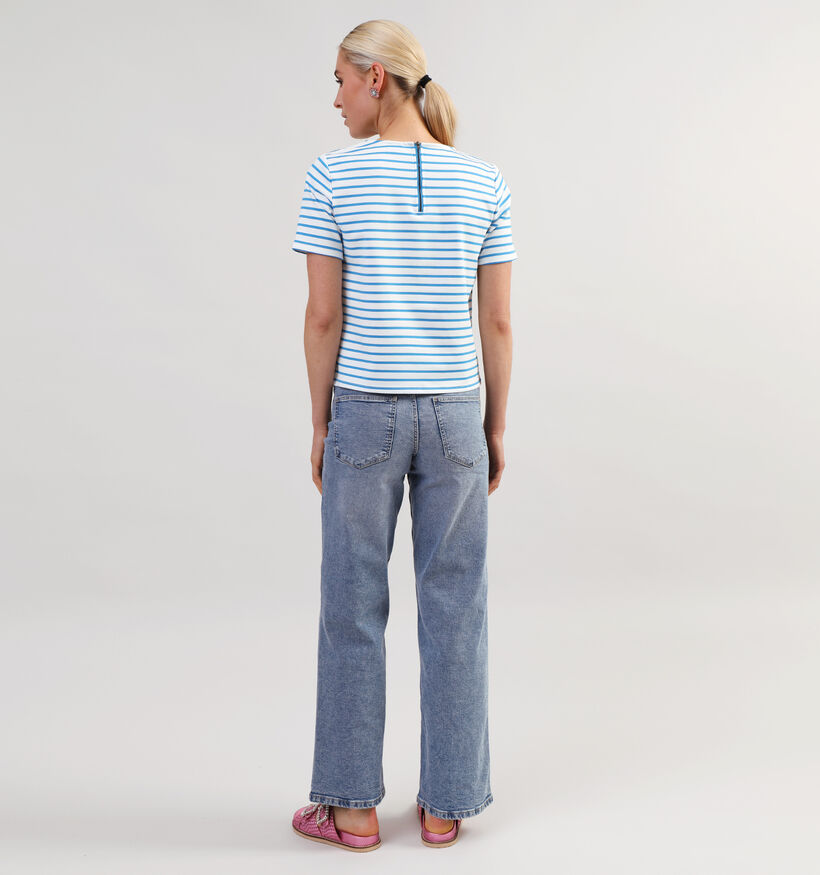 Vero Moda Abby T-shirt rayé en Blanc pour femmes (352197)