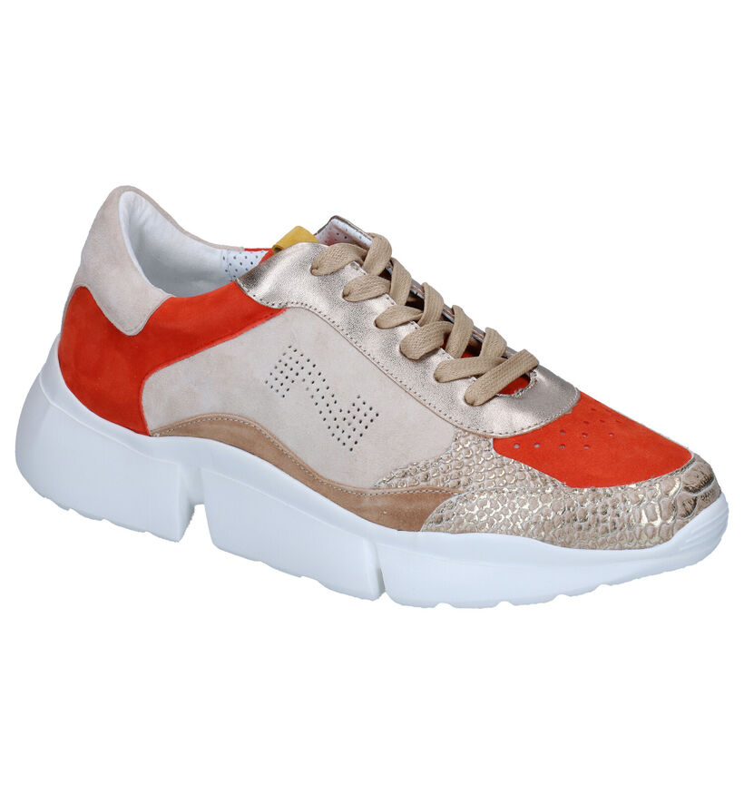 Nathan-Baume Oranje Sneakers in leer (290022)