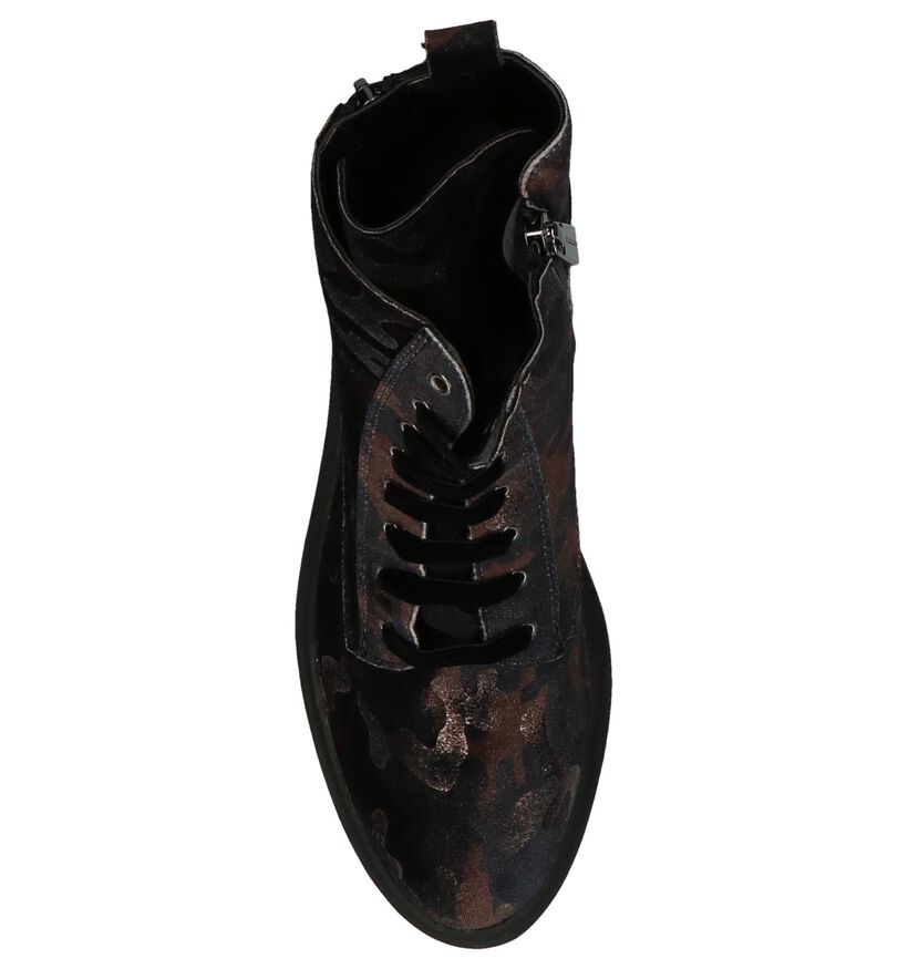 Zwarte Camouflage Print Boots Fornarina Kim, , pdp