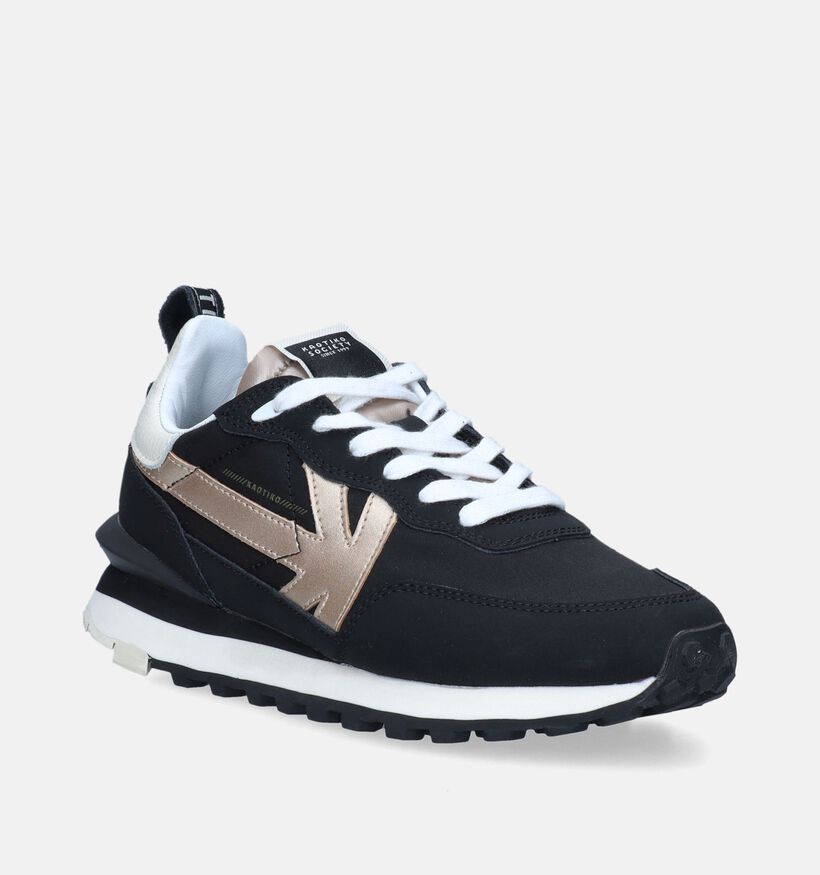 Kaotiko Nara Zwarte Sneakers voor dames (356173) - geschikt voor steunzolen