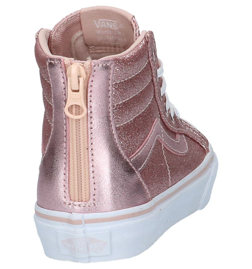 Hoge Skateschoenen Vans SK8 Roze met Glitters in stof (207936)