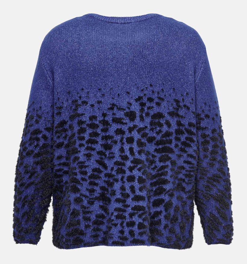 ONLY Carmakoma Ranni Blauwe Tricot trui voor dames (346448)