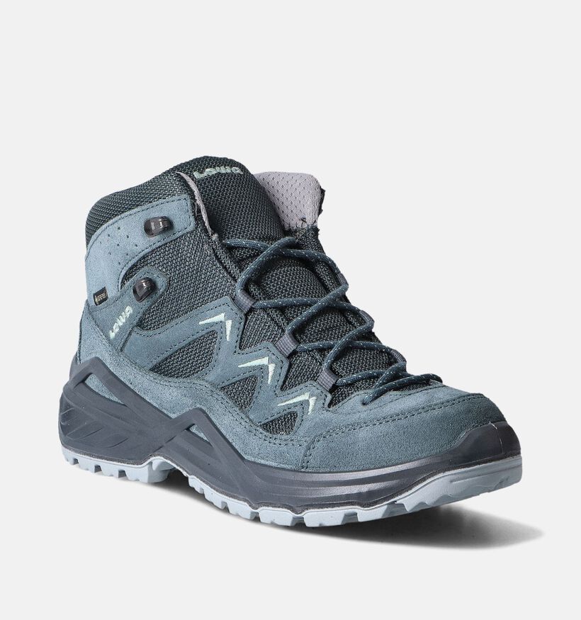LOWA Sirkos EVO GTX Mid Chaussures de randonnée en Bleu pour femmes (355802) - pour semelles orthopédiques