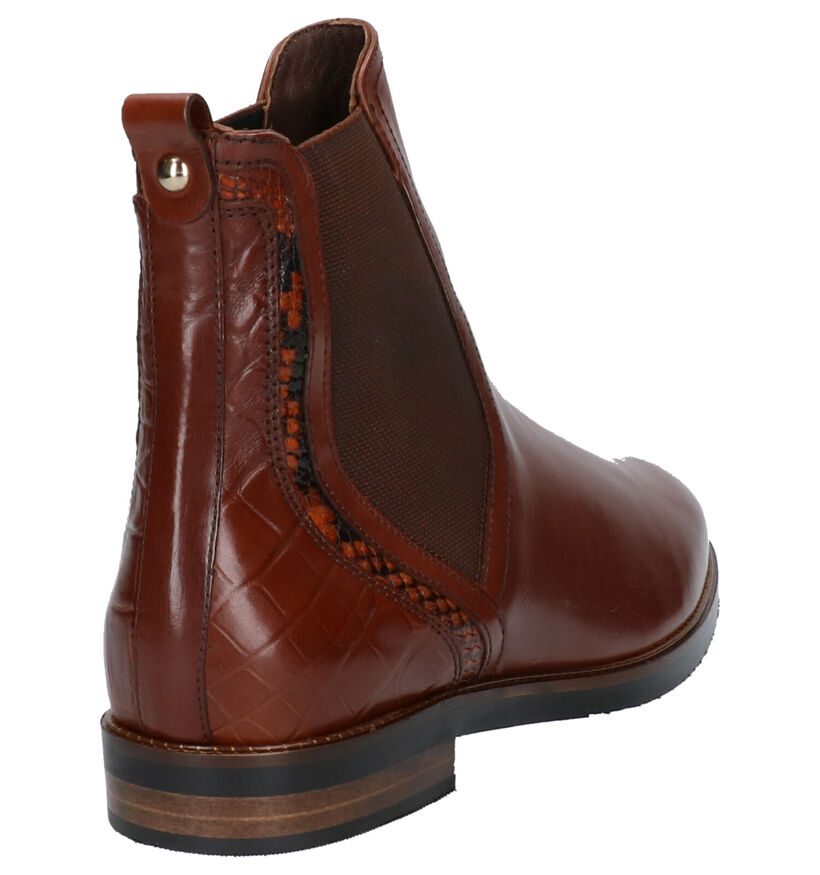 Maripé Bottillons plates en Cognac en cuir (259431)