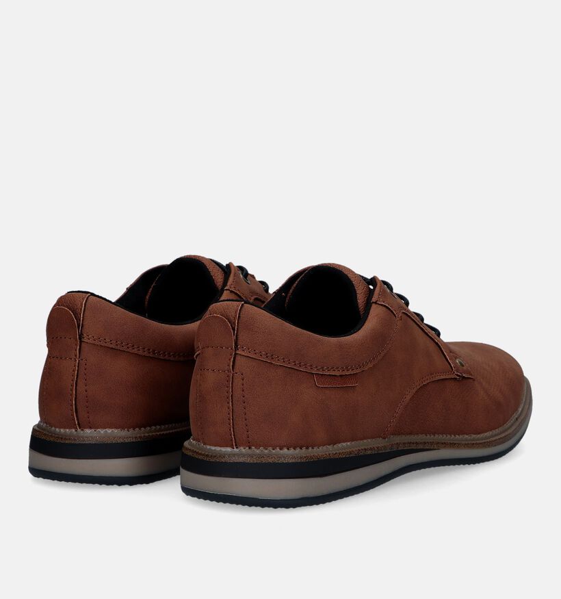 SJ Cognac Veterschoenen voor heren (330047)