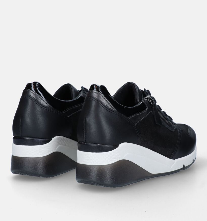 Gabor Zwarte Sneakers met sleehak voor dames (331176) - geschikt voor steunzolen