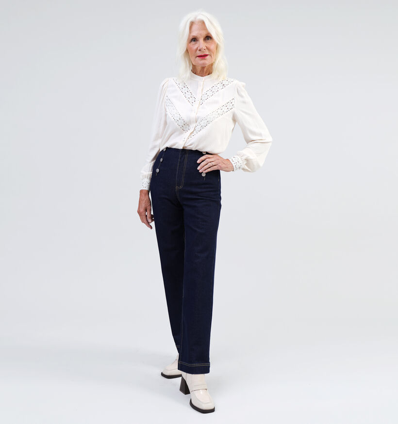 Vila Umma Blauwe Wide leg jeans voor dames (332117)