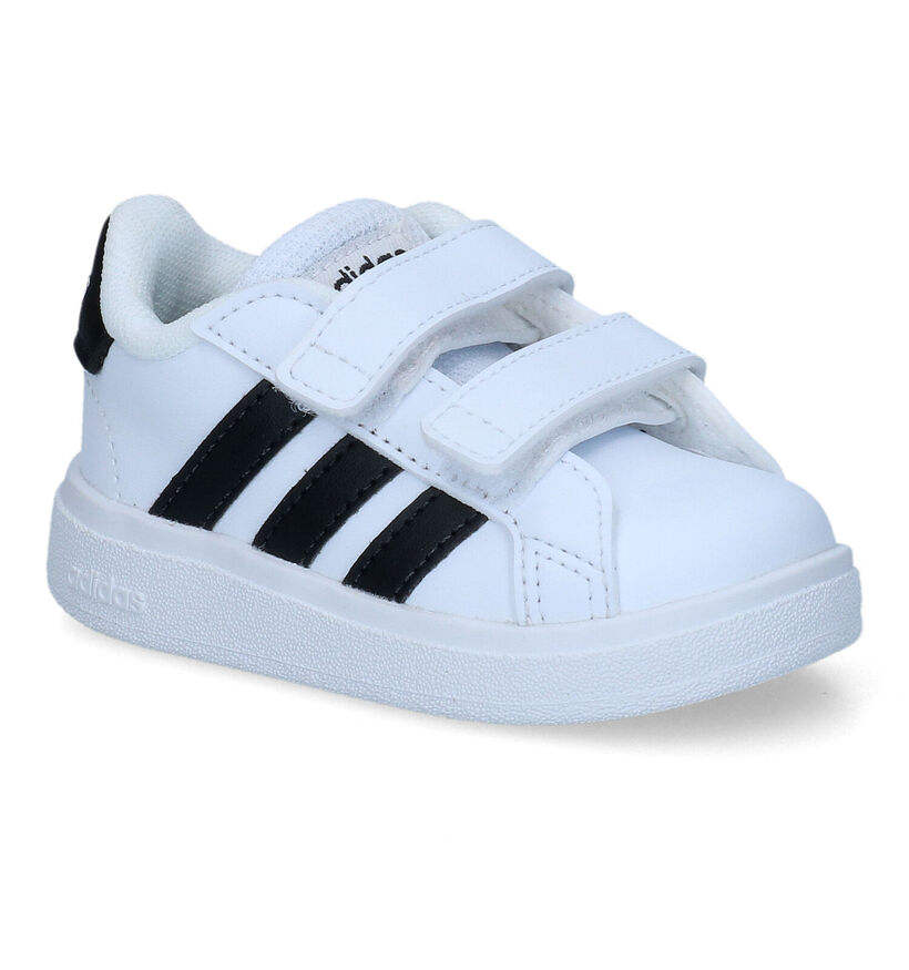 adidas Grand Court 2.0 Baskets en Blanc pour garçons, filles (314998) - pour semelles orthopédiques
