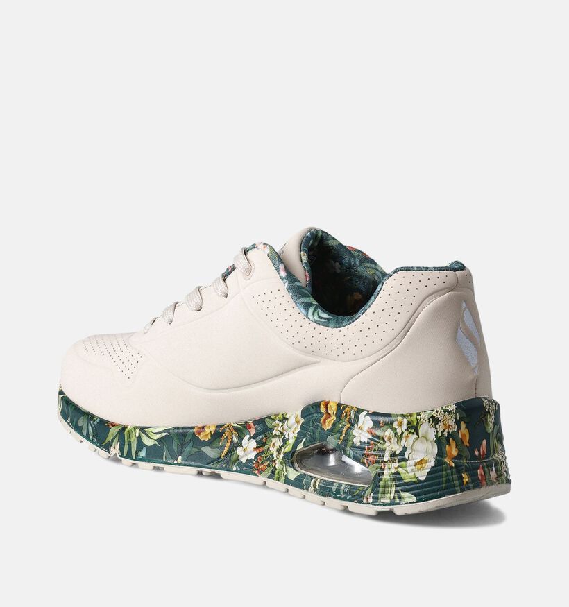 Skechers Uno Majestic Garden Ecru Sneakers voor dames (359709) - geschikt voor steunzolen