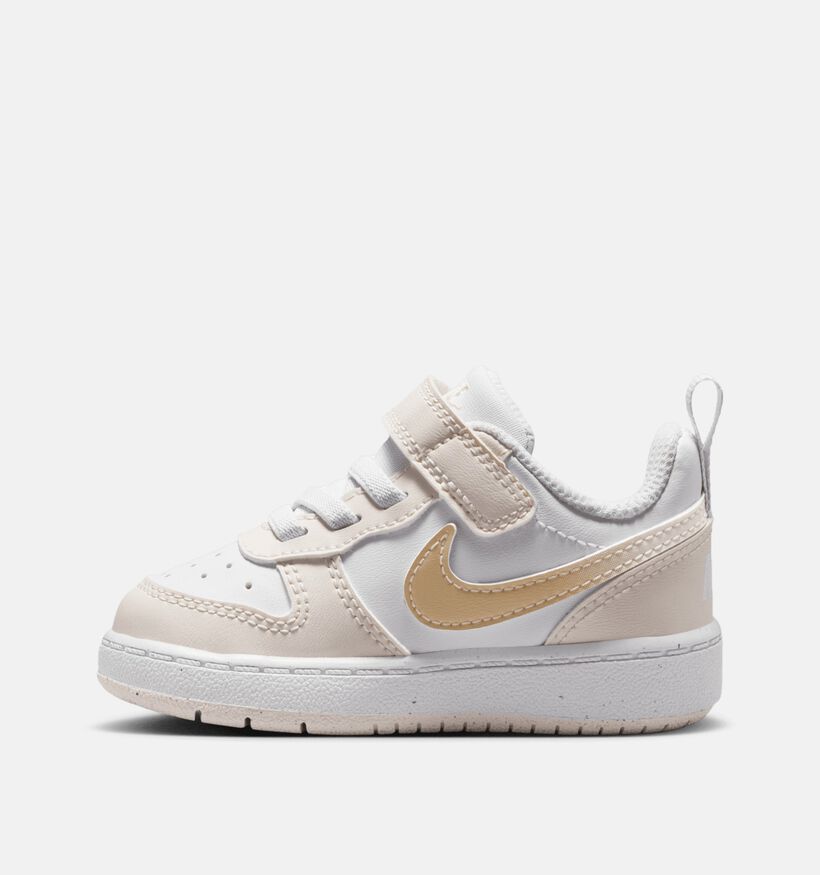 Nike Court Borough Low Baskets pour b&eacute;b&eacute; en Blanc pour filles (373061) - pour semelles orthop&eacute;diques