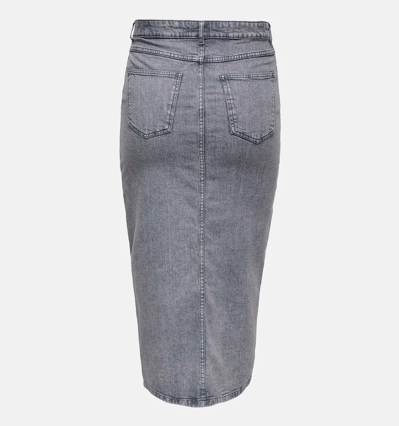 ONLY Carmakoma Mylah Grijze Lange jeansrok voor dames (353247)