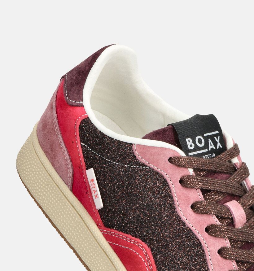 Boax Studio Ace Grijze/Roze Sneakers voor dames (360884) - geschikt voor steunzolen