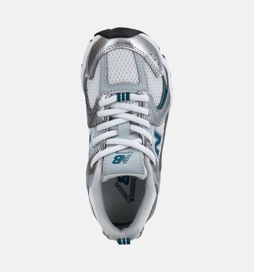New Balance 530 Zilveren/Blauwe Sneakers voor jongens, meisjes (375217) - geschikt voor steunzolen