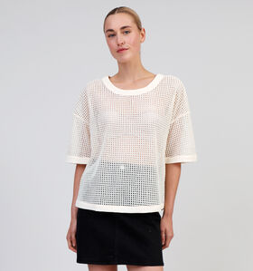 Vila Schamin Ecru T-shirt voor dames (354075)