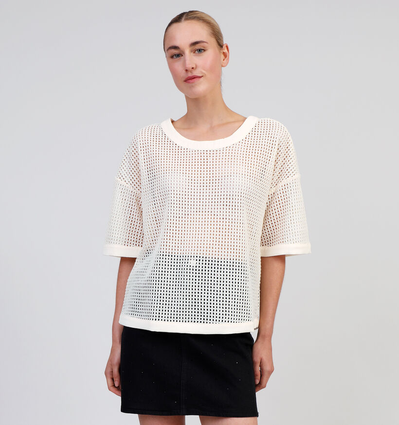 Vila Schamin T-shirt en Écru pour femmes (354075)