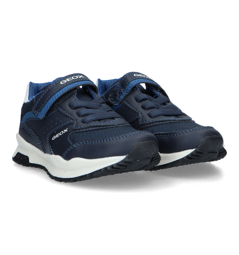 Geox Pavel Chaussures à velcro en Bleu pour garçons (326912) - pour semelles orthopédiques