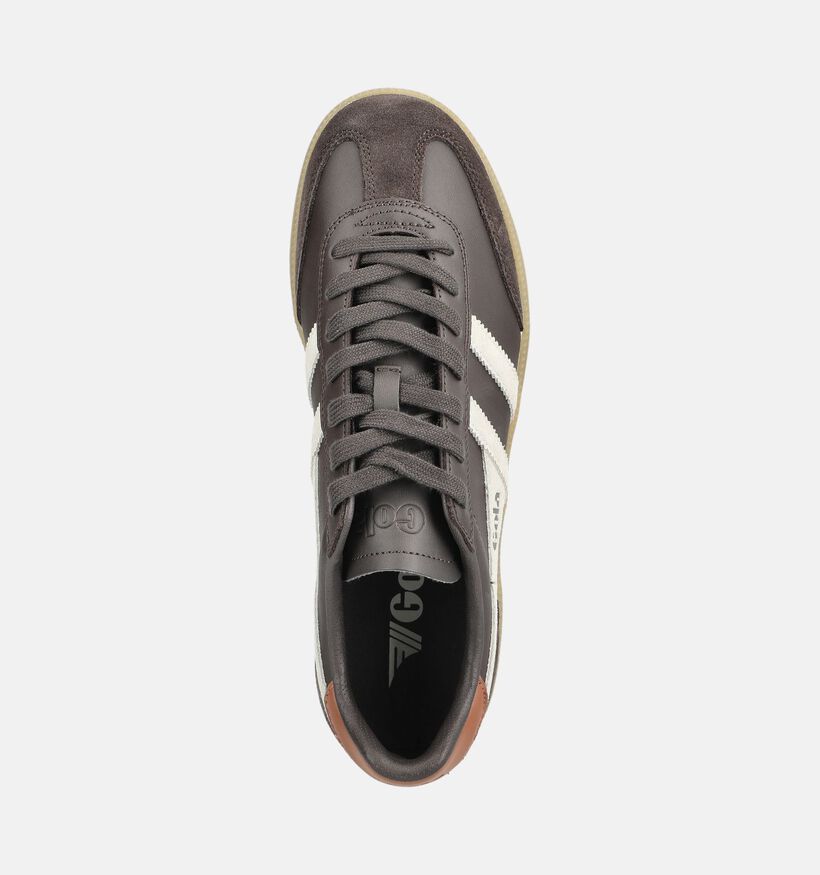 Gola Viper Leather Donkerbruine Sneakers voor heren (376437) - geschikt voor steunzolen