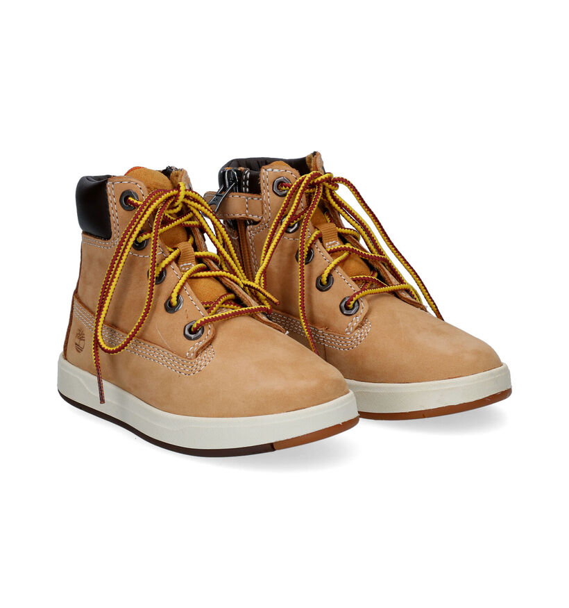 Timberland Davis Square 6 Inch Zwarte Bottines voor jongens (293805) - geschikt voor steunzolen