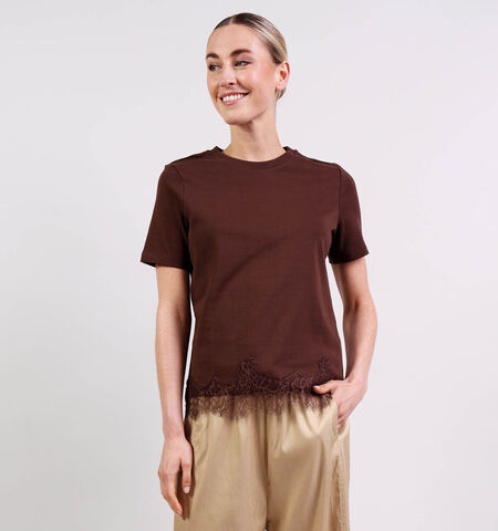 Vero Moda T-shirts Bruin/Blauw