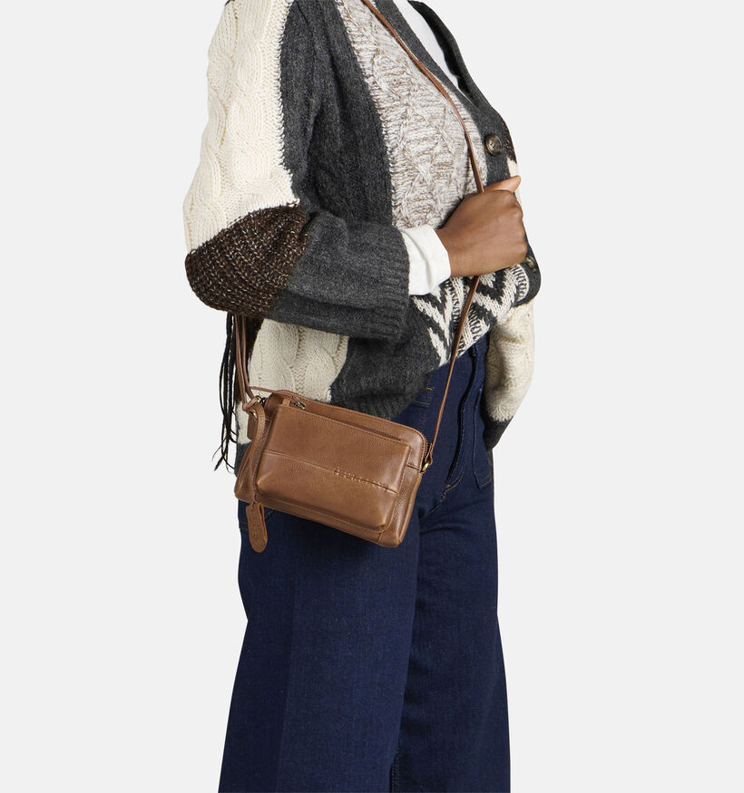 Burkely Norah Sac porté croisé en Cognac pour femmes (347960)