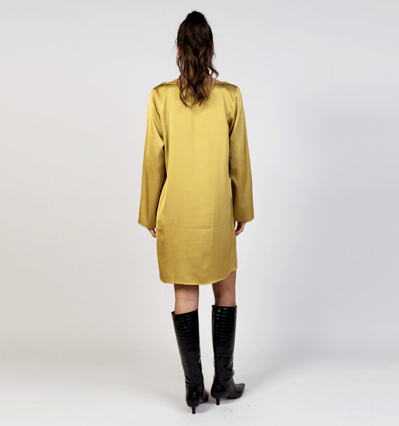 Vila Geo Buckle Geelgroene Jurk voor dames (372347)