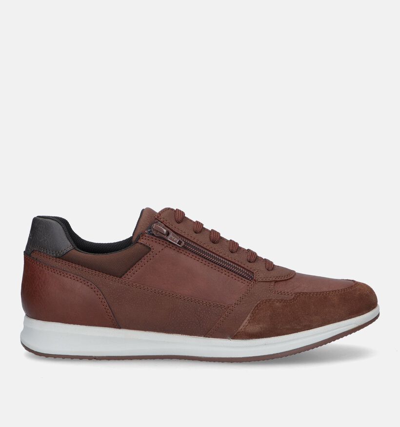 Geox Optek U Avery Cognac Veterschoenen voor heren (328361) - geschikt voor steunzolen