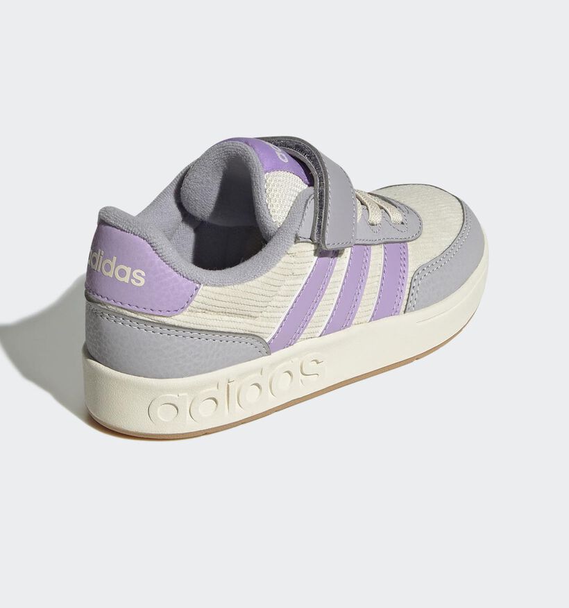 adidas Breakbase Grijze/Paarse Sneakers adidas Breakbase Grijze/Paarse Sneakers voor meisjes (359627) - geschikt voor steunzolen