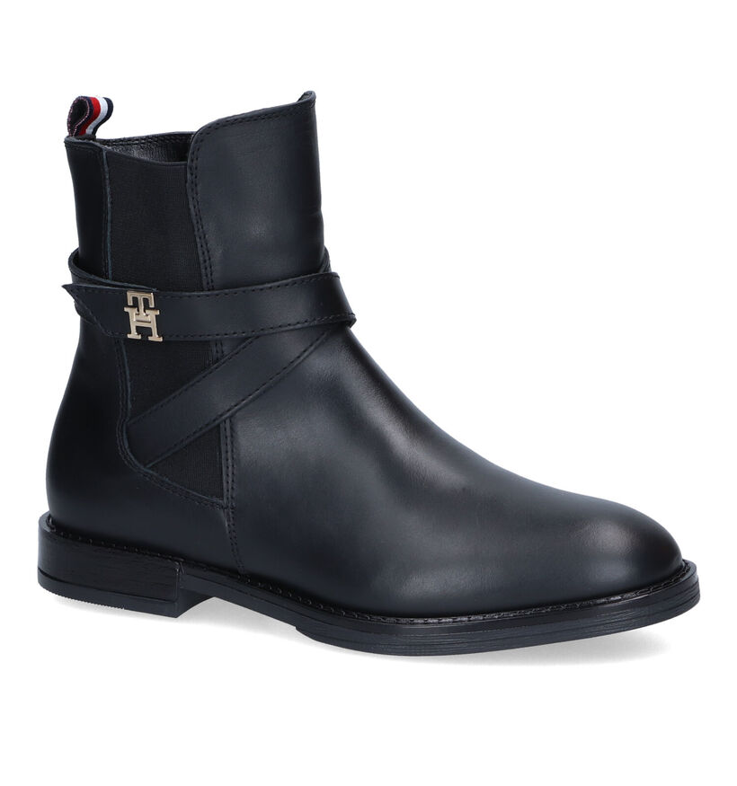 Tommy Hilfiger Bottes courtes en Noir en cuir (314489)