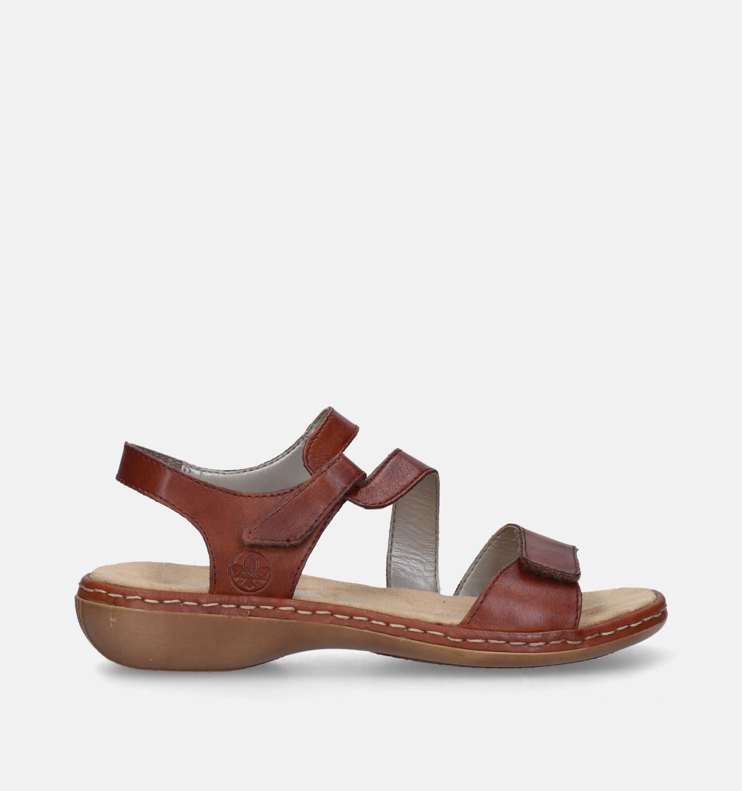Rieker Cognac Platte sandalen Dames Sandalen Online op TORFS.BE