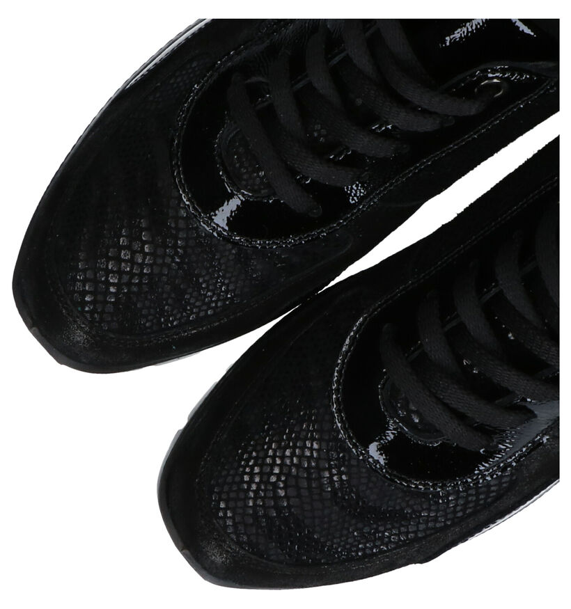 Hush Puppies Itou Zwarte Veterschoenen in lak (292697)