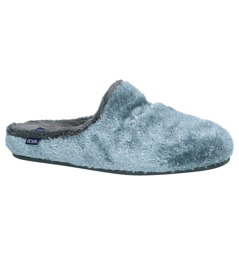 Scapa Grijze Pantoffels met Glitters in stof (227373)