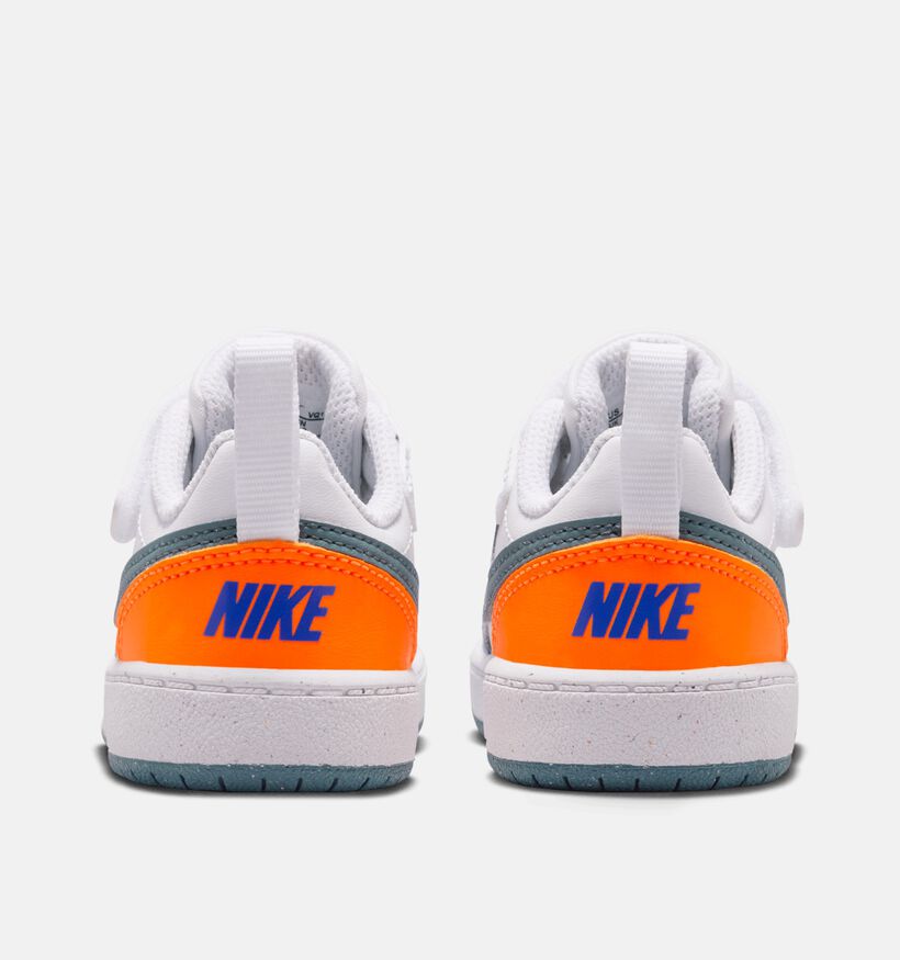 Nike Court Borough Low Baskets pour b&eacute;b&eacute; en Blanc/Color block pour gar&ccedil;ons (373425) - pour semelles orthop&eacute;diques