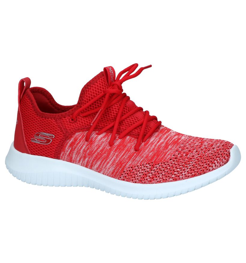 Rode Sneakers Skechers Ultra Flex in stof (251955)