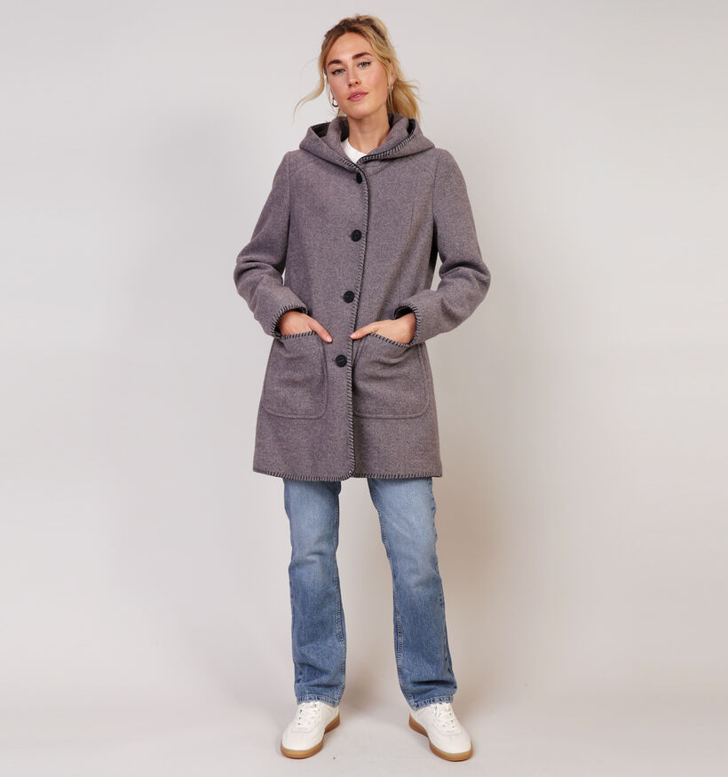 Barbara Lebek Grijze Lange Jas voor dames (362838)