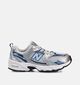 New Balance 530 Metallic Baskets en Argent/Bleu pour filles (366393) - pour semelles orthop&eacute;diques