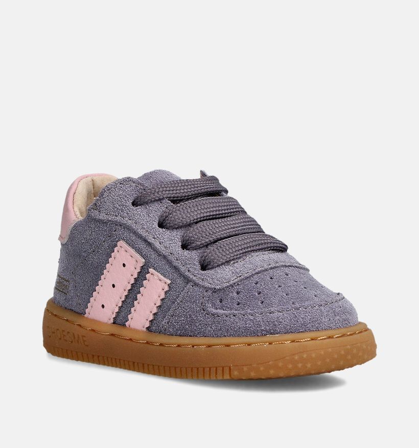 Shoesme Paarse/Roze Babyschoenen voor meisjes (363191) - geschikt voor steunzolen