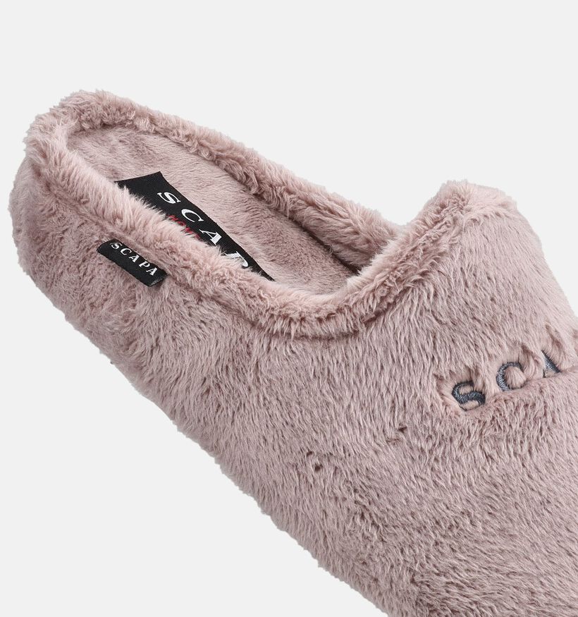 Scapa Taupe Open Pantoffels voor dames (380859) - geschikt voor steunzolen