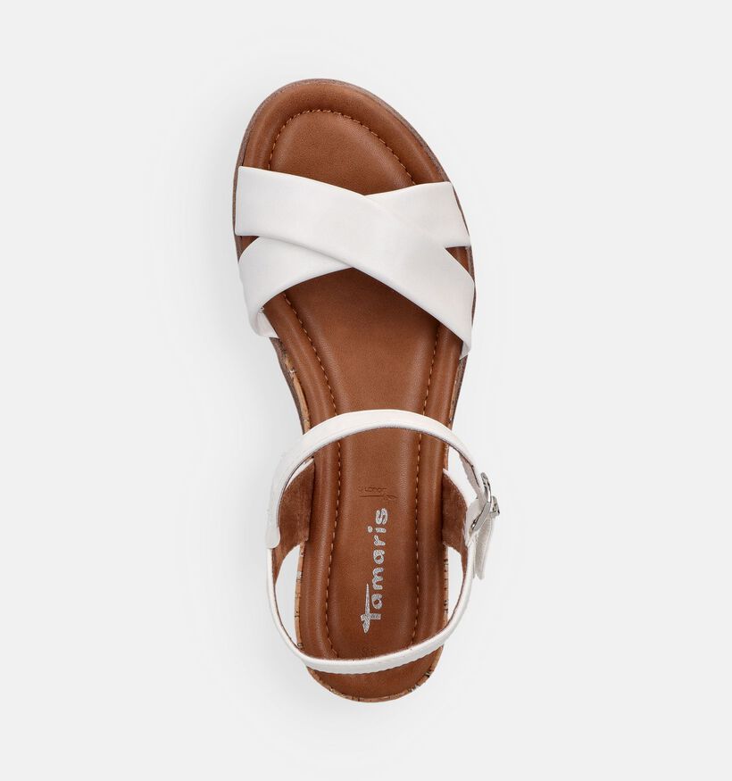 Tamaris Witte Sandalen met Sleehak voor dames (371677)