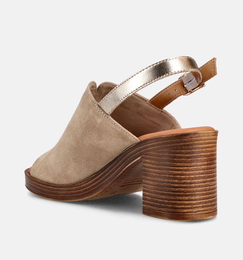 Tamaris Beige Sandalen met Blokhak voor dames (371696)