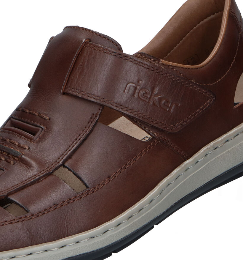 Rieker Bruine Sandalen voor steunzolen voor heren (339187) - geschikt voor steunzolen