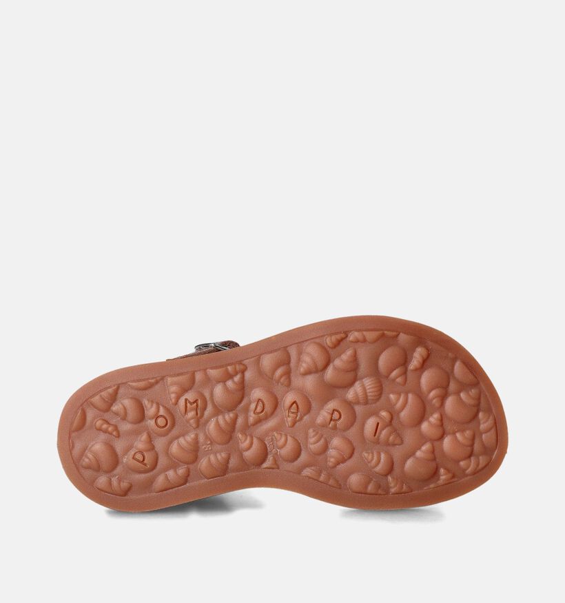 Pom d'Api Plagette Buckle Tao Sandales en Or rose pour filles (354604)