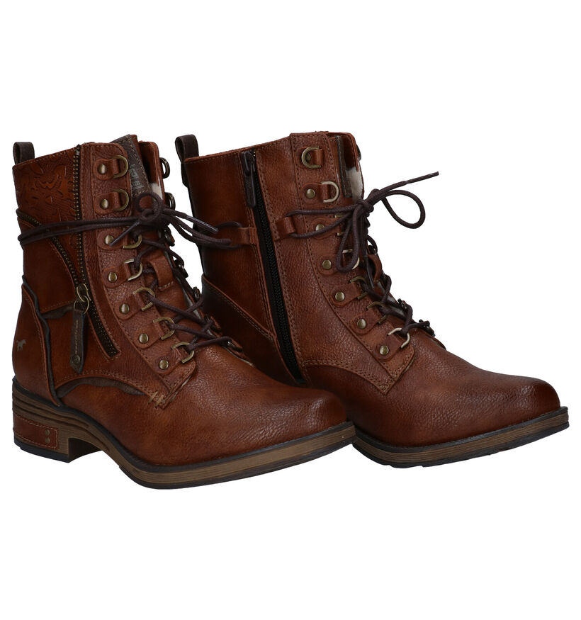 Mustang Bottines en Cognac en simili cuir (294293)